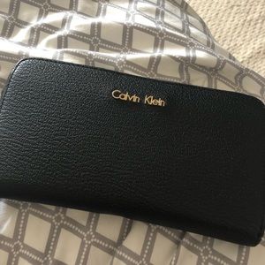 Calvin Klein Black Faux Leather Wallet